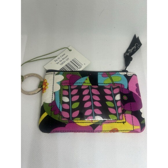 NWT ~ Vera Bradley Zip ID Case Coin Keyring Holder Va Va Bloom - Picture 1 of 3